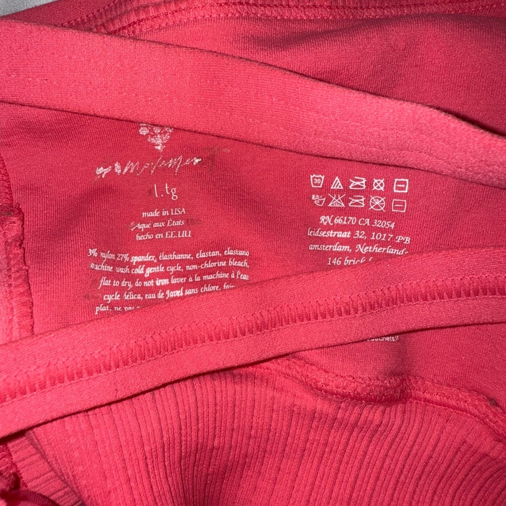 NWOT LuluLemon Long Line Energy Sports Bra Strappy Back — Size Large — Red/Pink - Picture 4 of 5